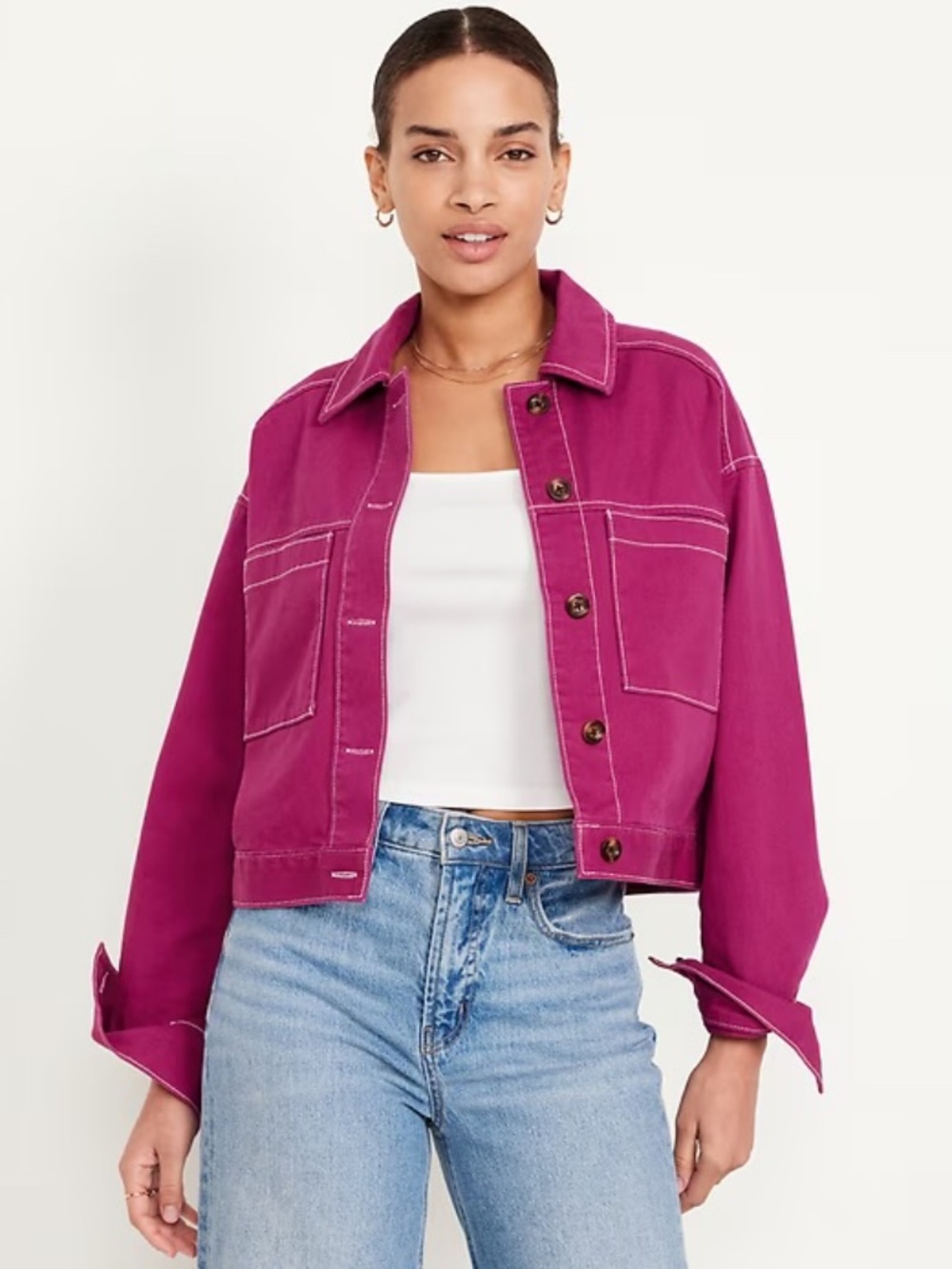 Old Navy Cropped Utility Jacket and Utility Mini Skirt
